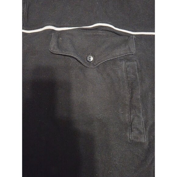 Brooklyn Xpress Men's Solid Black/White Polo Shirt 4XL Short Sleeve EUC - Picture 3 of 8